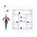 Ver imagem 3 de Guarda Roupa Casal Trianon 2 Portas com Cômoda Primordial Max 4 Gavetas Branco Absoluto Semi Fosco-