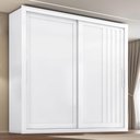 Ver imagem 4 de Guarda Roupa Casal Trianon 2 Portas com Cômoda Primordial Max 4 Gavetas Branco Absoluto Semi Fosco-