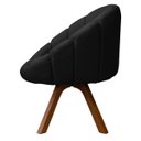 Ver imagem 5 de Kit Poltrona Decorativa Orgânica Flora Base Giratória com Puff Bouclê - Sofa Store:bouclê Preto