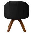 Ver imagem 6 de Kit Poltrona Decorativa Orgânica Flora Base Giratória com Puff Bouclê - Sofa Store:bouclê Preto
