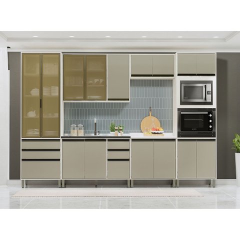 Cozinha Modulada Completa 6 Peças sem Tampo Linea Luciane Móveis