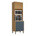Ver imagem 2 de Paneleiro Colors 3 Portas 100% Mdf Freijó/azul Secreto - Kits Paraná