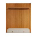 Ver imagem 2 de Painel Tv 50 Polegadas Suspenso Ripado 120cm com Nicho Gavetas Puxadores Couro Sala Quarto Intense:n