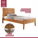 Ver imagem 3 de Cama de Solteiro Amazone 90cm Madeira Maciça Amêndoa Mel - Josandro