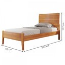 Ver imagem 4 de Cama de Solteiro Amazone 90cm Madeira Maciça Amêndoa Mel - Josandro
