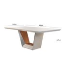 Ver imagem 2 de Mesa Rubi 180 Cm Madeira E Vidro Mobillare Off White