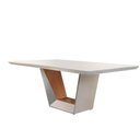 Ver imagem 4 de Mesa Rubi 180 Cm Madeira E Vidro Mobillare Off White