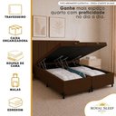 Ver imagem 6 de Cama Box com Baú Casal Bipartido Royal Sleep Sintético Marrom