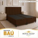 Ver imagem 3 de Cama Box com Baú Casal Bipartido Royal Sleep Sintético Marrom