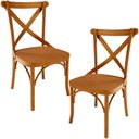 Ver imagem 1 de Kit 02 Cadeiras Para Sala de Jantar e Estar Living Ávila L02 Madeira Maciça - Lyam Lyam Decor