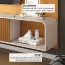 Ver imagem 5 de Painel Home para TV até 85 Polegadas 164x219cm com 2 Portas Ripado e LED Nemesis Espresso Móveis