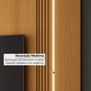 Ver imagem 7 de Painel Home para TV até 85 Polegadas 164x219cm com 2 Portas Ripado e LED Nemesis Espresso Móveis