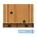 Ver mais imagens de Painel Home para TV até 85 Polegadas 164x219cm com 2 Portas Ripado e LED Nemesis Espresso Móveis