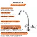 Ver imagem 3 de Torneira Cozinha Bancada Tríade para Filtro 1/4 de Volta 27177 Meber - Cromado