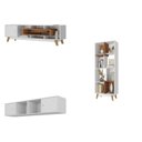 Ver imagem 4 de Estante Home para TV até 65 Polegadas 3 Portas Vision Branco/Nogal Yescasa