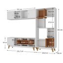 Ver imagem 3 de Estante Home para TV até 65 Polegadas 3 Portas Vision Branco/Nogal Yescasa