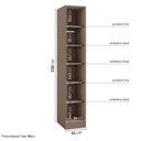 Ver imagem 4 de Guarda-Roupa Planejado 100% MDF 1 Porta Reflecta Orion CabeCasa MadeiraOriginals Marrom