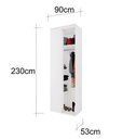 Ver imagem 3 de Closet Modulado Sem Portas Canto Reto MDF Lotus Belmax:Branco