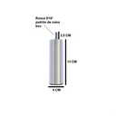 Ver imagem 5 de Kit 12 Pés de Cama Box ou Baú Queen King Tubo Cromado 13cm C/ Chapa União Bipartida Ortobom Probel