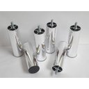 Ver imagem 3 de Kit 12 Pés de Cama Box ou Baú Queen King Tubo Cromado 13cm C/ Chapa União Bipartida Ortobom Probel