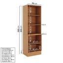 Ver imagem 5 de Cozinha Modulada 5 Peças com Armários Balcões e Torre Quente Aroeira CabeCasa MadeiraOriginals Madeiramadeira Marrom/Cinza Sereno/Cedro