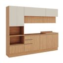 Ver imagem 3 de Cozinha Modulada 5 Peças com Armários Balcões e Torre Quente Aroeira CabeCasa MadeiraOriginals Madeiramadeira Marrom/Cinza Sereno/Cedro