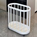 Ver imagem 2 de Cesto Organizador Multiuso Carrinho Rodinhas Guarda Roupas Objetos Acessorios Banheiro Cozinha Casa 