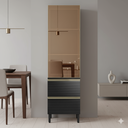 Ver imagem 1 de Cristaleira Mdf 1 Porta Reflecta 2 Gavetas 60cm Proença