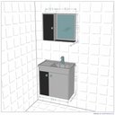 Ver imagem 2 de Gabinete Com Cuba E Armário Lavanda Branco Preto