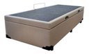 Ver imagem 1 de Cama Box Bau Solteirão Premium ( Blindada ) Super Reforçada - Suede - Bege