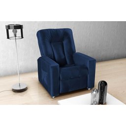 Poltrona Do Papai Reclinável Pallas Mx5 - Veludo Azul Marinho - 4