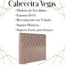 Ver imagem 3 de Cabeceira Casal 138 cm Vegas Veludo Rose Soon