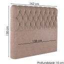 Ver imagem 4 de Cabeceira Casal 138 cm Vegas Veludo Rose Soon