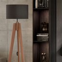 Ver imagem 5 de Abajur Roma Tripe Madeira Macica para Mesa Cabeceira Quarto Sala Estar Decoração Design - Preto