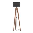 Ver imagem 1 de Abajur Roma Tripe Madeira Macica para Mesa Cabeceira Quarto Sala Estar Decoração Design - Preto