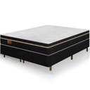Ver imagem 2 de Cama Box Preta + Colchão King Size Bio Magnético Massageador e Ortopédico Espuma D33 193x203x65cm