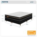 Ver imagem 3 de Cama Box Preta + Colchão King Size Bio Magnético Massageador e Ortopédico Espuma D33 193x203x65cm