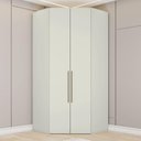 Ver imagem 1 de Canto Closet Modulado Bellagio 3 Gavetas 4 Prateleiras MDF-MDP 109.5cm Bege