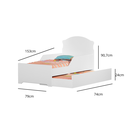 Ver imagem 2 de Mini Cama Livia Branca de Mdf com Cama Auxiliar + 02 Colchões D18