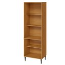 Ver imagem 2 de Paneleiro 4 Portas 100% Mdf com Vidro e 4 Prateleiras Luna Cinamomo/branco