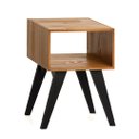 Ver imagem 3 de Mesa de Cabeceira Natural & Colors 2 Prateleiras Pé Longo