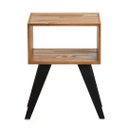 Ver imagem 2 de Mesa de Cabeceira Natural & Colors 2 Prateleiras Pé Longo