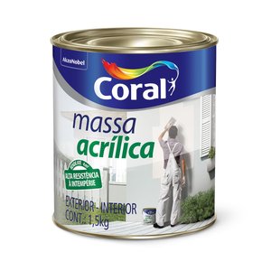 Massa Acrílica Coral 1,5kg Branco
