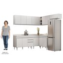 Ver imagem 5 de Armário de Cozinha Modulado de Canto 7 Peças Cp20 Balcão com Tampo Branco - Lumil Lumil Móveis
