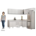 Ver imagem 5 de Armário de Cozinha Modulado de Canto 7 Peças Cp20 Balcão com Tampo Branco - Lumil Lumil Móveis