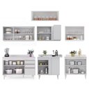 Ver imagem 6 de Armário de Cozinha Modulado de Canto 7 Peças Cp20 Balcão com Tampo Branco - Lumil Lumil Móveis