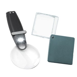 Kit Lupa Bifocal Freehand 2.5x e Lupa Portátil com Ampliação 2.5x, 5x e 7x Carson