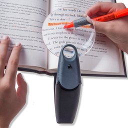 Kit Lupa Bifocal Freehand 2.5x e Lupa Portátil com Ampliação 2.5x, 5x e 7x Carson - 2