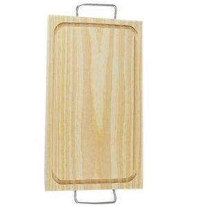Tábua de Corte em Madeira 40 X 23 Cm com Alça