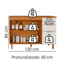 Ver imagem 3 de Balcão com Tampo Banheiro 3 Portas 2 Gavetas 120 cm MDF Bari Freijo Off Acetinado Poliman